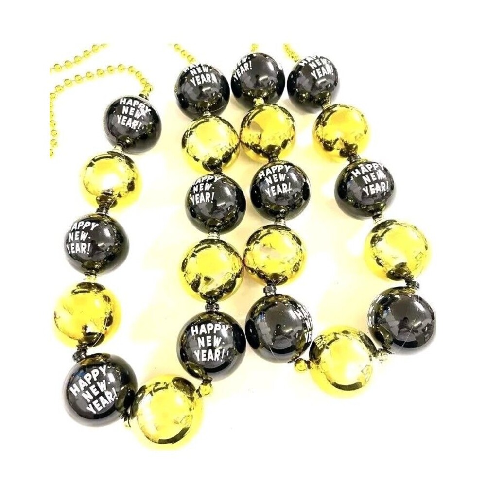 6 Pcs Happy New Year Decorations Hanging Balls Festive Party Ornaments Set
